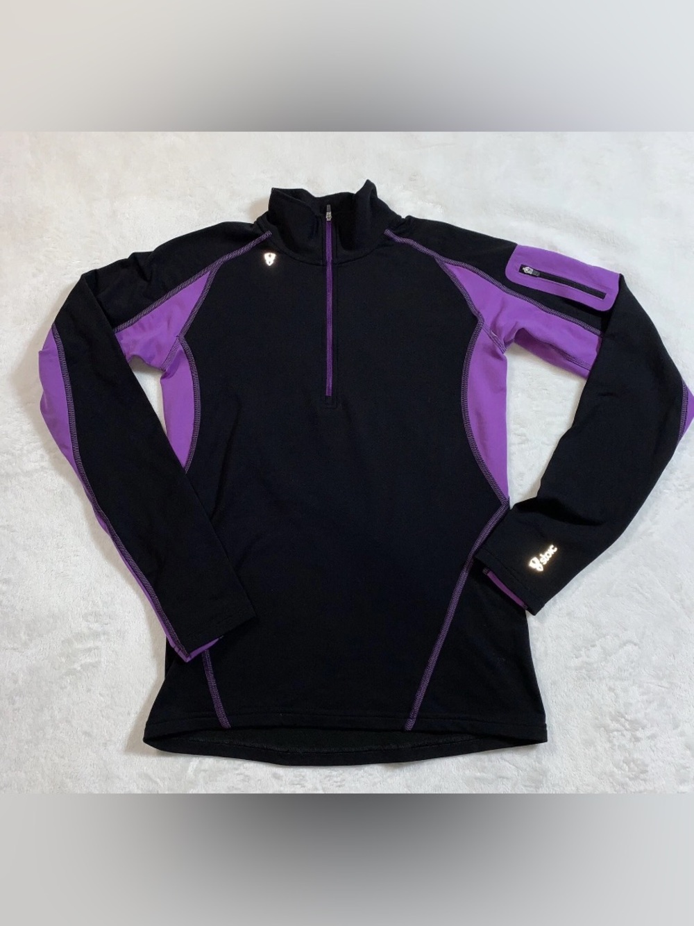 Stoic black and purple athletic jacket size M